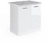 VICCO Spülenunterschrank R-Line 80 cm mit Arbeitsplatte Weiß Hochglanz/Weiß