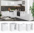 VICCO Spülenunterschrank R-Line 80 cm mit Arbeitsplatte Weiß Hochglanz/Weiß