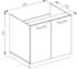 VICCO Spülenunterschrank R-Line 80 cm mit Arbeitsplatte Weiß Hochglanz/Weiß