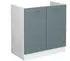 VICCO Spülenunterschrank R-Line 80 cm ohne Arbeitsplatte Blau-Grau/Weiß