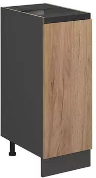 Livinity Apothekerschrank R-Line, 30 cm J-Shape, ohne Arbeitsplatte, Goldkraft Eiche/Anthrazit
