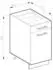 Livinity Apothekerschrank R-Line, 30 cm J-Shape, ohne Arbeitsplatte, Goldkraft Eiche/Anthrazit
