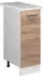 Livinity Apothekerschrank R-Line, 30 cm mit Arbeitsplatte, Sonoma/Weiß