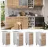 Livinity Apothekerschrank R-Line, 30 cm mit Arbeitsplatte, Sonoma/Weiß