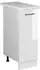 Livinity Apothekerschrank R-Line, 30 cm mit Arbeitsplatte, Weiß Hochglanz/Weiß