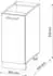 Livinity Apothekerschrank R-Line, 30 cm mit Arbeitsplatte, Weiß Hochglanz/Weiß