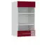 Livinity Küchenschrank Glas Fame-Line, 40 cm, Bordeaux Hochglanz/Weiß