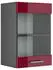 Livinity Küchenschrank Glas R-Line, 40 cm, Bordeaux Hochglanz/Anthrazit