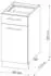 Livinity Küchenunterschrank Fame-Line, 40 cm ohne Arbeitsplatte, Anthrazit/Weiß
