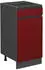 Livinity Küchenunterschrank R-Line, 40 cm J-Shape, ohne Arbeitsplatte, Rot/Anthrazit