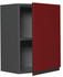 Livinity Hängeschrank R-Line, 45 cm J-Shape, Rot/Anthrazit