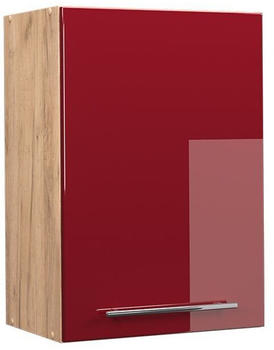 Livinity H&auml;ngeschrank Fame-Line, 50 cm, Bordeaux Hochglanz/Goldkraft Eiche