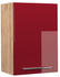 Livinity Hängeschrank Fame-Line, 50 cm, Bordeaux Hochglanz/Goldkraft Eiche