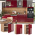 Livinity Hängeschrank Fame-Line, 50 cm, Bordeaux Hochglanz/Goldkraft Eiche