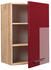 Livinity Hängeschrank Fame-Line, 50 cm, Bordeaux Hochglanz/Goldkraft Eiche