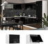 Livinity Hängeschrank R-Line, 60 cm Flach, Schwarz Hochglanz/Weiß