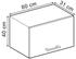Livinity Hängeschrank R-Line, 60 cm Flach, Schwarz Hochglanz/Weiß