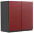 Livinity Hängeschrank R-Line, 60 cm J-Shape, Rot/Anthrazit