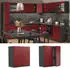 Livinity Hängeschrank R-Line, 60 cm J-Shape, Rot/Anthrazit