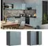 Livinity Hängeschrank R-Line, 60 cm, Blau-Grau/Anthrazit
