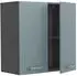 Livinity Hängeschrank R-Line, 60 cm, Blau-Grau/Anthrazit