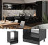 Livinity Herdumbauschrank R-Line, 60 cm ohne Arbeitsplatte, Schwarz Hochglanz/Anthrazit