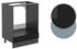 Livinity Herdumbauschrank R-Line, 60 cm ohne Arbeitsplatte, Schwarz Hochglanz/Anthrazit