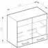 Livinity Küchenschrank Glas R-Line, 60 cm J-Shape, Goldkraft Eiche/Anthrazit