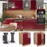 Livinity Küchenunterschrank Fame-Line, 60 cm ohne Arbeitsplatte, Bordeaux Hochglanz/Goldkraft Eiche