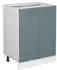 Livinity Küchenunterschrank R-Line, 60 cm ohne Arbeitsplatte, Blau-Grau/Weiß