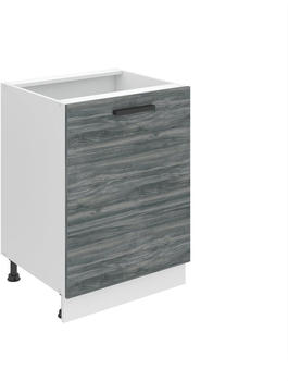 Belini Unterschrank K&uuml;che 60 cm Breite. SD K&uuml;chenunterschrank ohne Arbeitsplatte. K&uuml;chenschrank mit 1 T&uuml;r, Glamour Wood