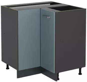 Livinity Eckschrank R-Line, 75.6 cm ohne Arbeitsplatte, Blau-Grau/Anthrazit
