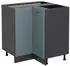 Livinity Eckschrank R-Line, 75.6 cm ohne Arbeitsplatte, Blau-Grau/Anthrazit