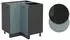 Livinity Eckschrank R-Line, 75.6 cm ohne Arbeitsplatte, Blau-Grau/Anthrazit