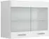 Livinity Küchenschrank Glas R-Line, 80 cm, Weiß Landhaus/Weiß