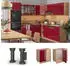 Livinity Eckschrank R-Line, 86 cm ohne Arbeitsplatte, Bordeaux Hochglanz/Goldkraft Eiche