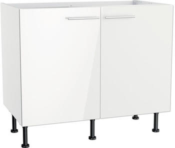 Optifit Spülenschrank Rurik986 BxTxH 100 x 58,4 x 87 cm Frontfarbe weiß glänzend Korpusfarbe weiß