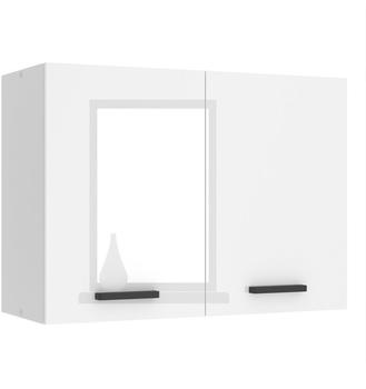 Belini H&auml;ngeschrank K&uuml;che SG. Breite 80 cm. Oberschrank mit 2 T&uuml;ren Wei&szlig; Hochglanz
