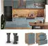 VICCO Küchenunterschrank R-Line 60 cm mit Schubladen ohne Arbeitsplatte Blau-Grau/Gold Eiche