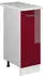 Livinity Apothekerschrank R-Line, 30 cm mit Arbeitsplatte, Bordeaux Hochglanz/Weiß