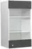 Livinity Küchenschrank Glas Fame-Line, 40 cm, Anthrazit-Gold/Weiß