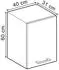 Livinity Hängeschrank R-Line, 40 cm, Blau-Grau/Goldkraft Eiche