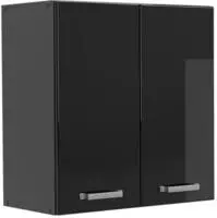 H&auml;ngeschrank R-line, Schwarz Hochglanz, 60 Cm Vicco
