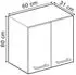 Livinity Hängeschrank R-Line, 60 cm, Schwarz Hochglanz/Anthrazit