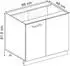 Livinity Eckschrank R-Line, 86 cm ohne Arbeitsplatte, Blau-Grau/Anthrazit