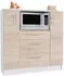 Mid.you Buffet Weiß Sonoma Eiche 3 Schubladen 109x110x40 cm