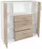 Mid.you Buffet Weiß Sonoma Eiche 3 Schubladen 109x110x40 cm