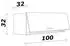 Flex-Well Küchenoberschrank Sonoma Eiche Kaschmir 100x32x32 cm