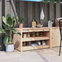 vidaXL Outdoor-K&uuml;chenschrank MEPPEL 106x55x64 cm Massivholz Kiefer