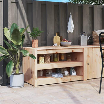 vidaXL Outdoor-K&uuml;chenschrank 106x55x64 cm Massivholz Kiefer (832333)